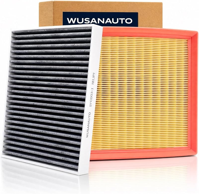 Kit de filtros de ar do motor e cabine WUSANAUTO para Tacoma e 4Runner 2.4L – 2 unidades