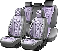 Vista 12 de Coverado Fundas de Asiento, Fundas de Asiento de Coche para Asientos Delanteros, Funda de Asiento de Coche Roja, Fundas de Asiento de Coche