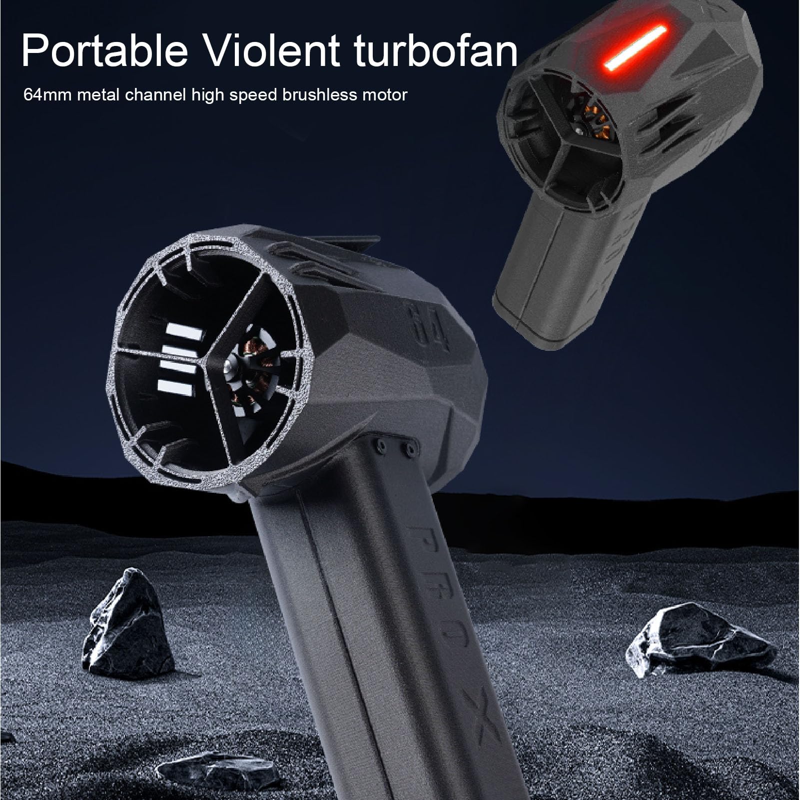 Secador de Aire Comprimido 33000RPM con Control de Velocidad Sin Pasos, Batería de 16000mAh y Carga Rápida de 60W para Limpieza de Coches, Secado y Camping