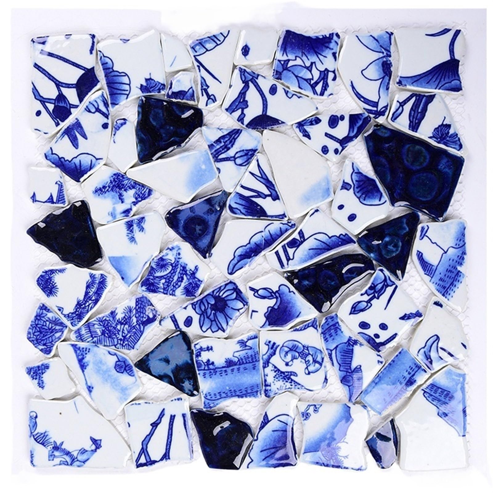 Mtadsbkfp 7 Mixed Colour Stained Glass Mosaic Tiles, Ceramic Mosaic Tiles Diy Mosaic Kit Multicolor Irregular Fragments 100G(7)