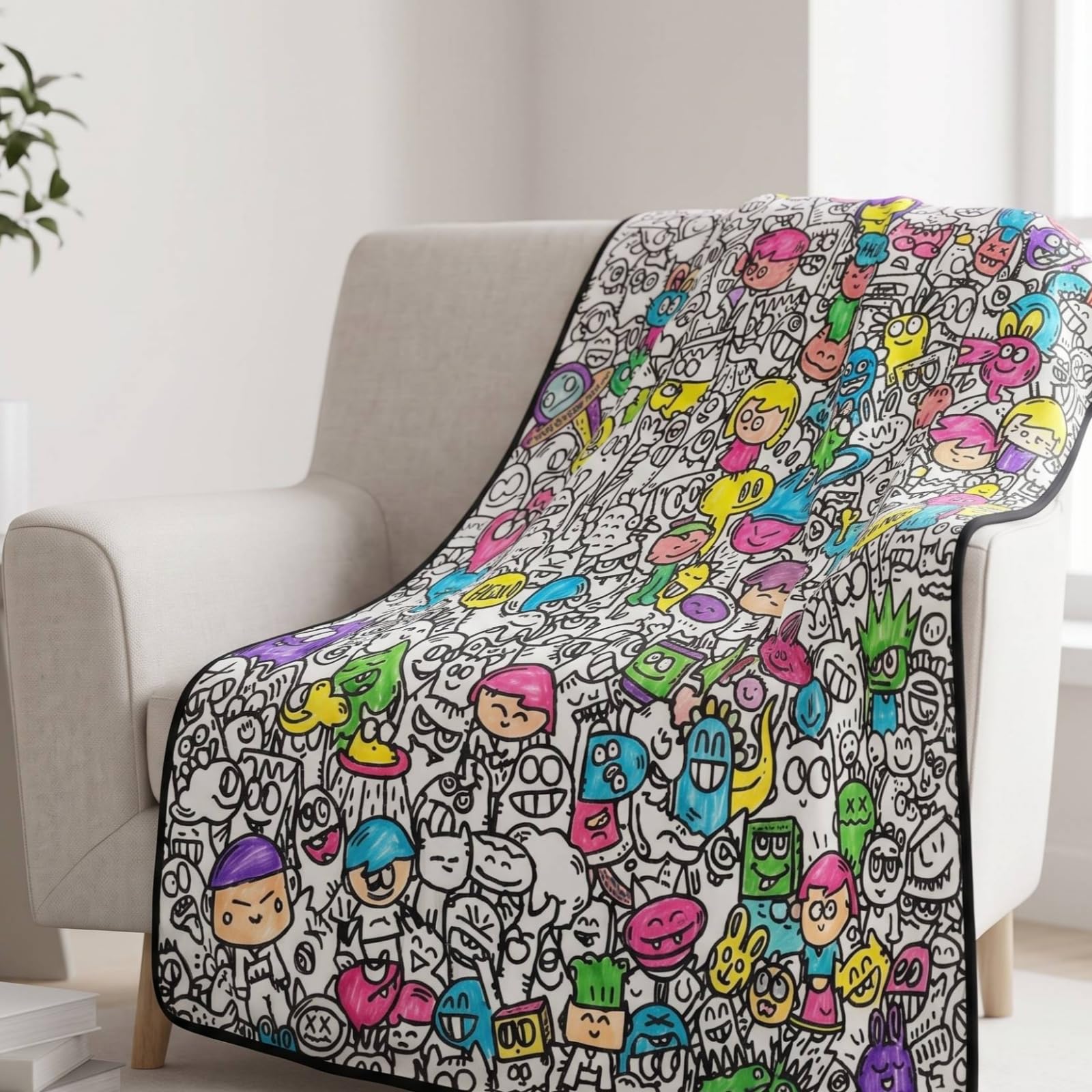 para Colorear Personalizada , Coloreado Peculiar Y Divertido, 100 × 140 Cm