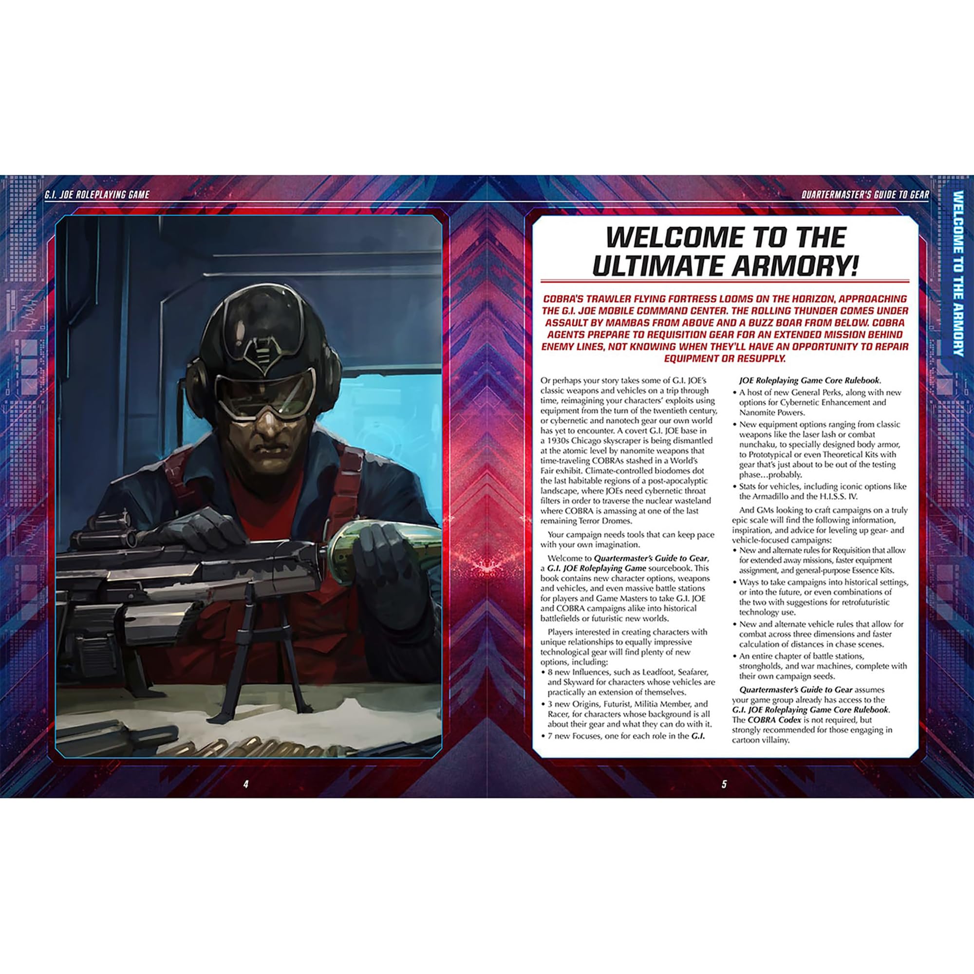 GI JOE RPG QUARTERMASTERS GUIDE TO GEAR SOURCEBOOK HC