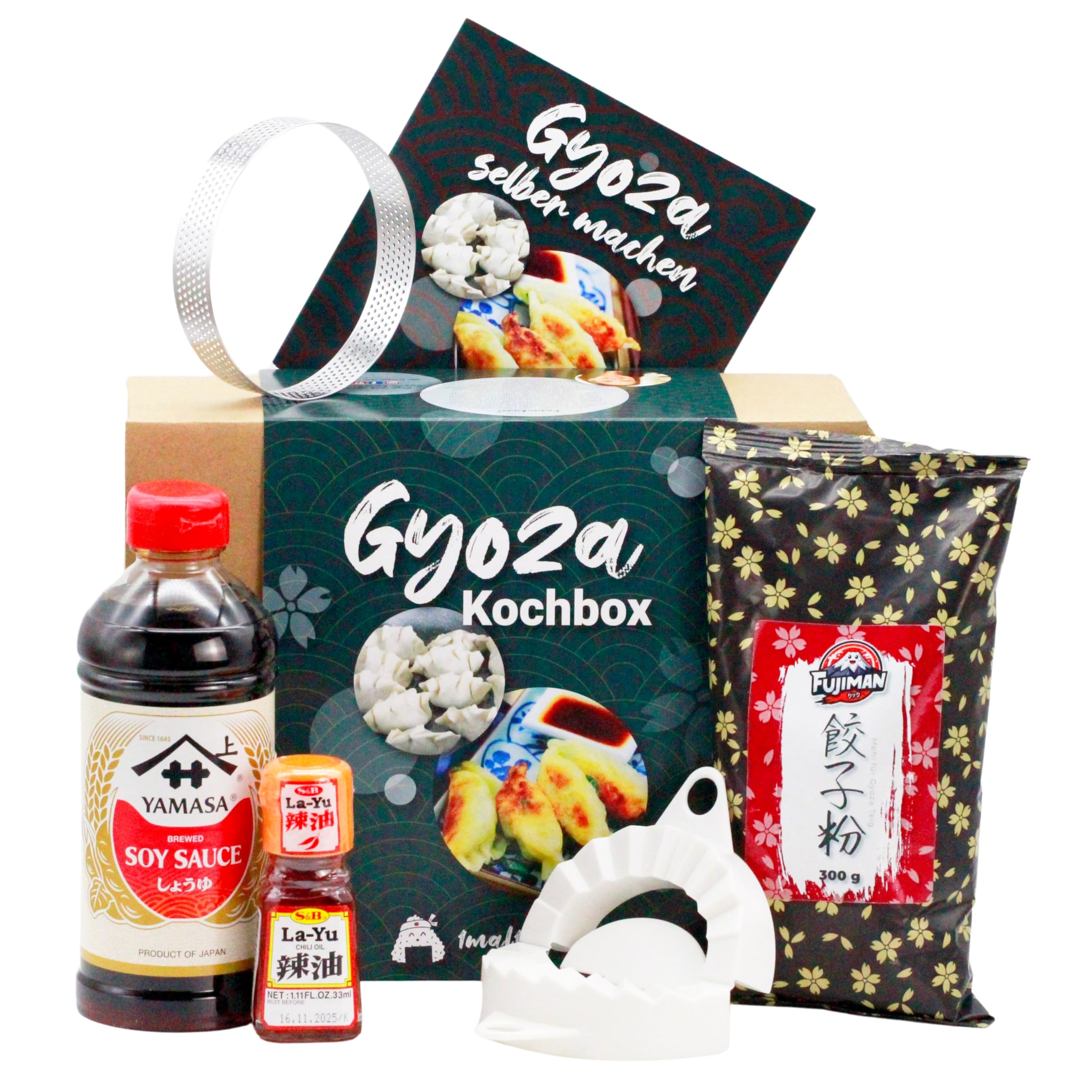 Gyoza Kochbox für japanische Teigtaschen (6-teiliges DIY Set für 20 Dumplings, inkl. Anleitung & Equipment) | Geschenkidee