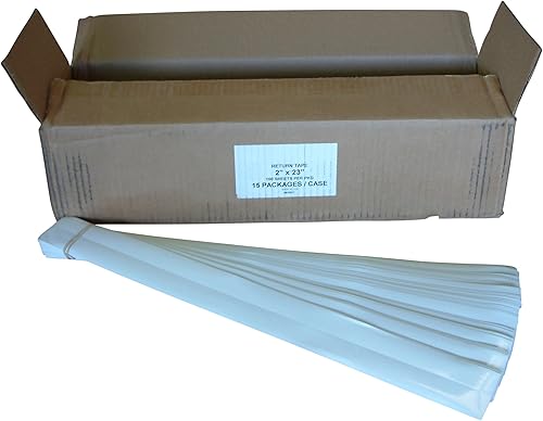 Miniatura 1 de Cinta de retorno FindTape [película BOPP] (RT150): 2 pulgadas x 23 pulgadas (transparente) / 100 tiras de goma [1 paquete de 100 tiras]