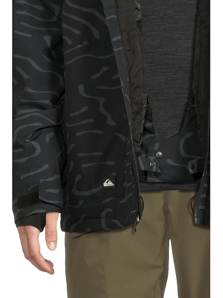Black Quiksilver Mission Printed Snow Jacket