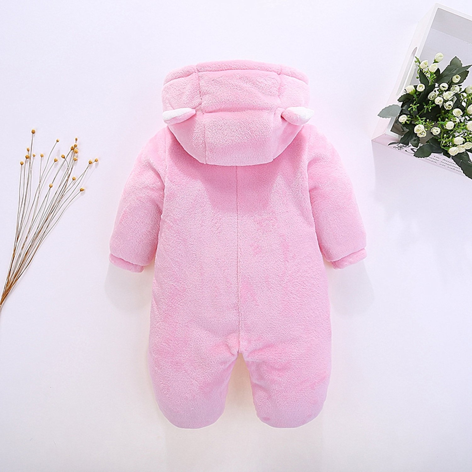 Morbuy Jumpsuit Bebé Unisexo Bebé Recién Nacido Franela Mameluco Invierno Ropa Una Pieza Pijamas Monos Caricatura Trajes