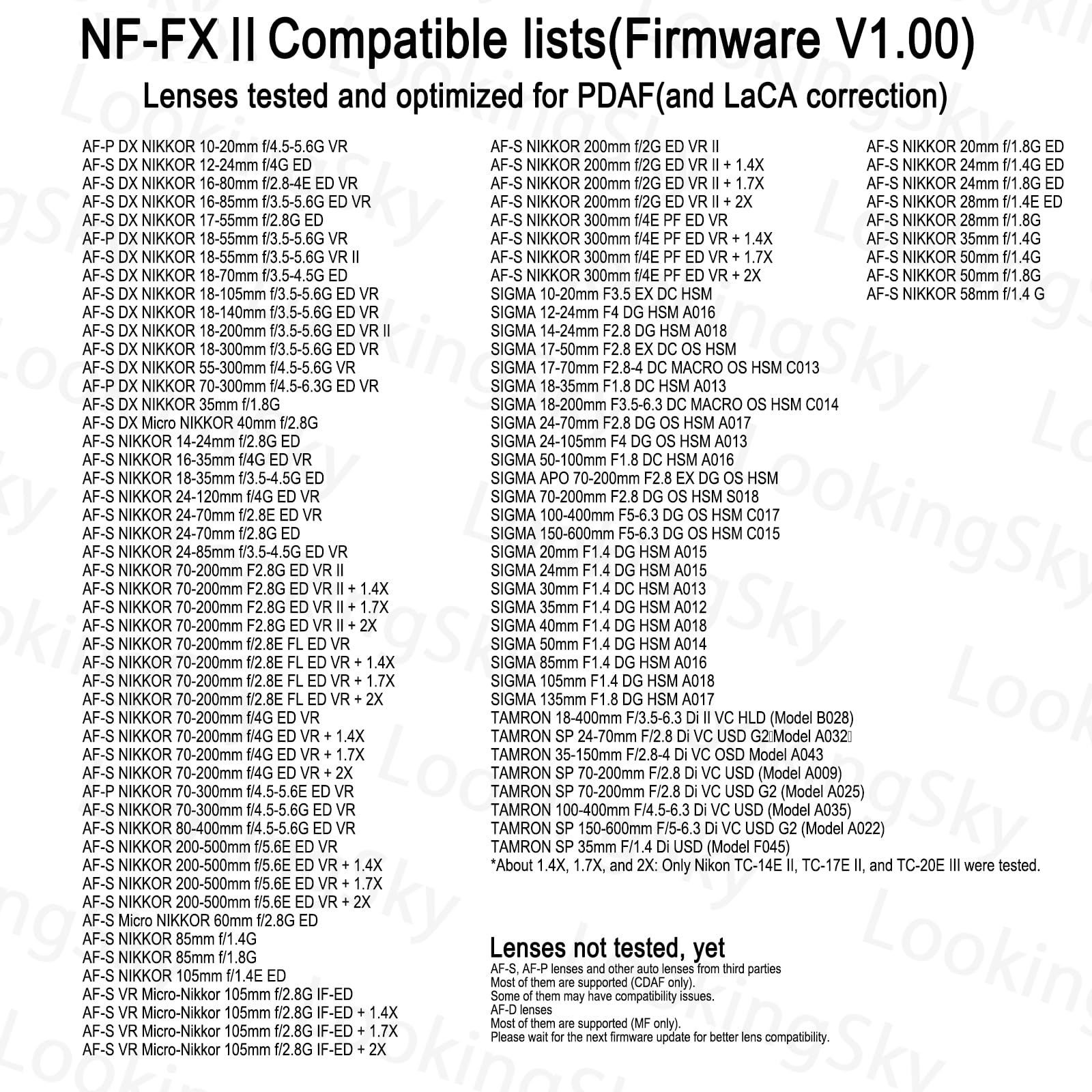 Fringer NF-FX II AF Adattatore per obiettivi Nik F su FX AF-S AF-P Sigm Tamr per X-T3 X-Pro3 XT30 X-T4 X-H1 X-T100 X-T200 e altre. (NF-FX II)