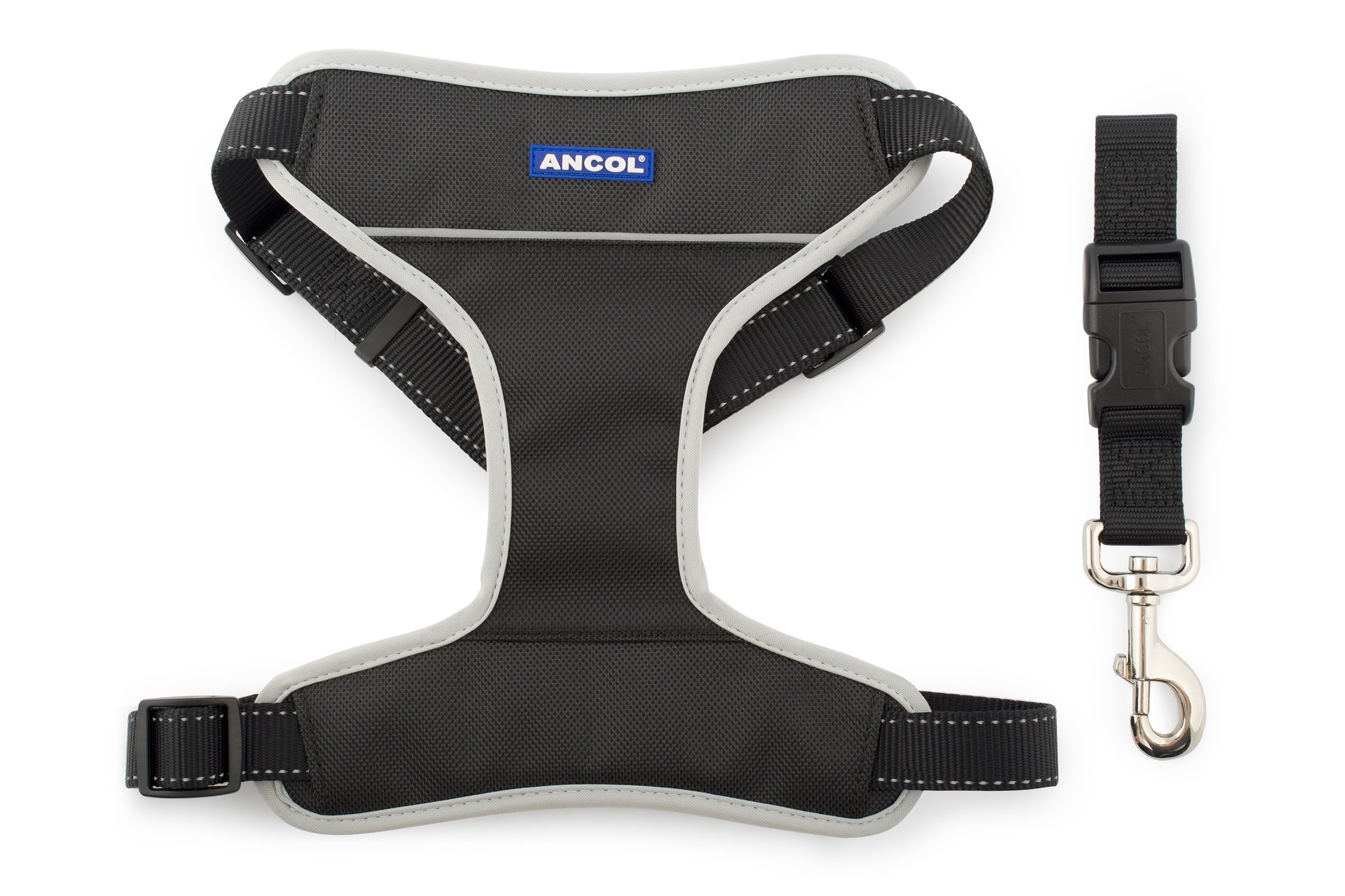 AncolTravel and Exercise Dog Harness Black M 42-66 cm