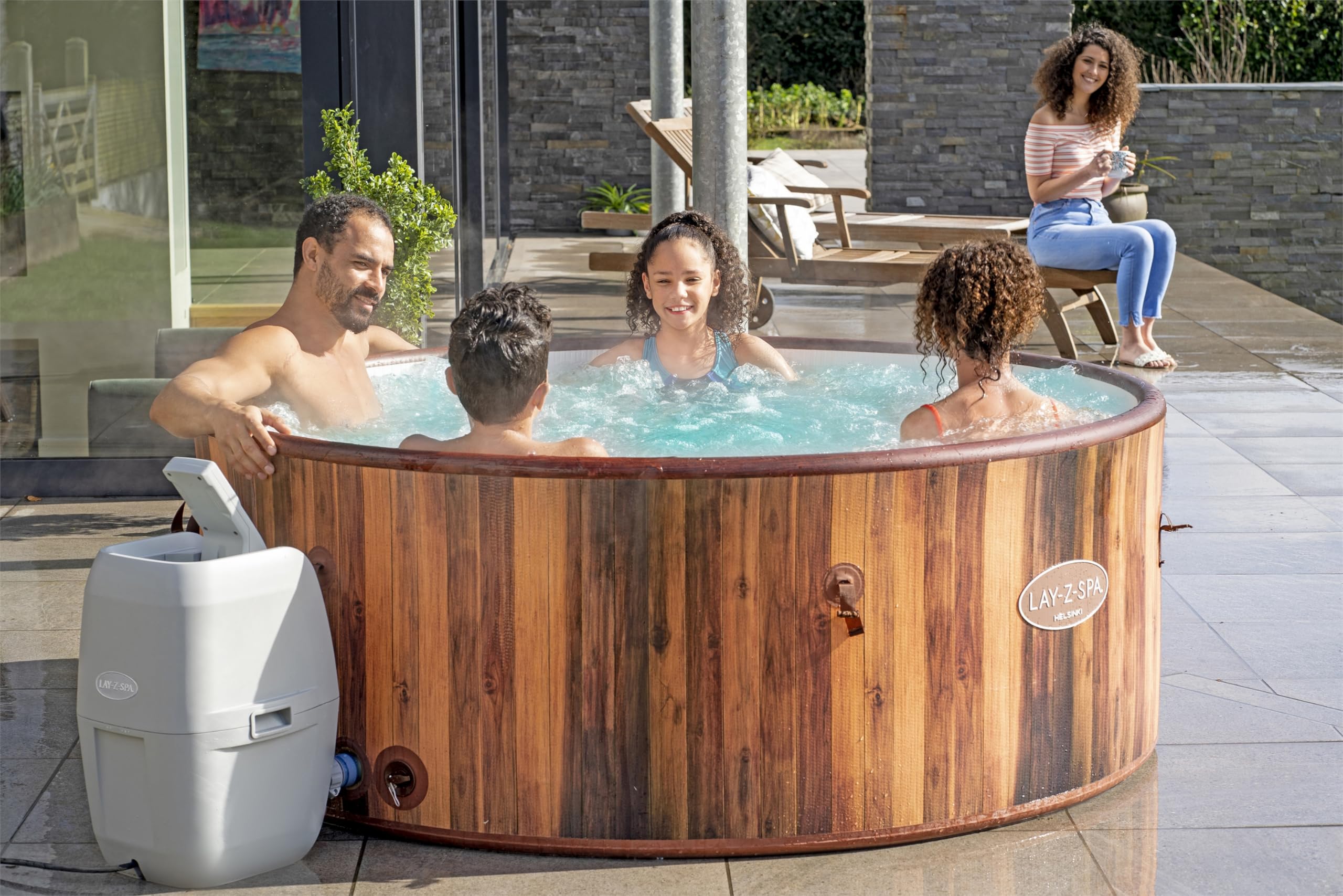 BESTWAY SPA Hinchable Lay-Z-SPA Helsinki Smart Ø180x66 cm Marrón