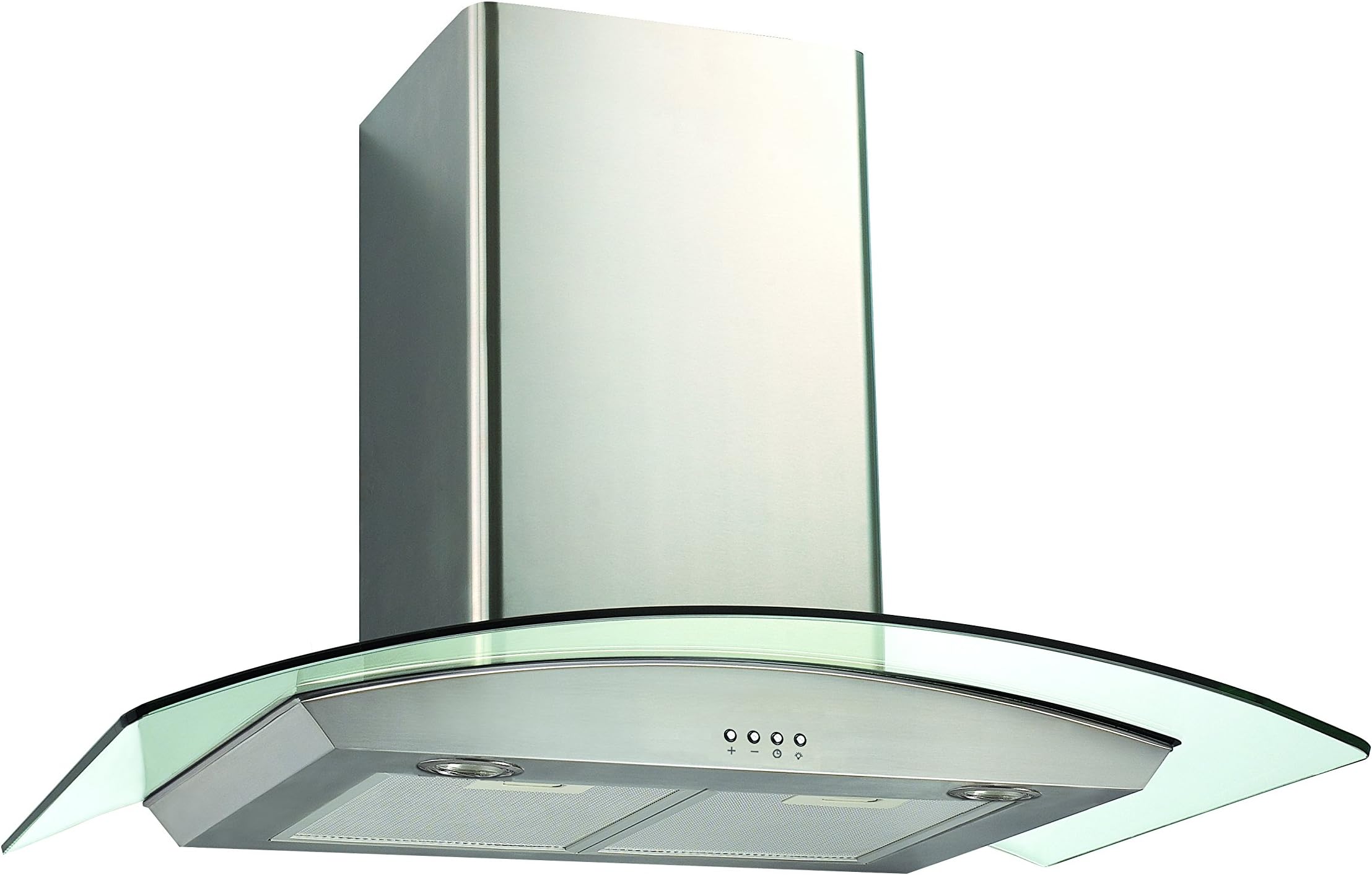 Ancona AN-1135 GC430 Glass Canopy 400 CFM Wall Mount Range Hood, 30", Stainless Steel