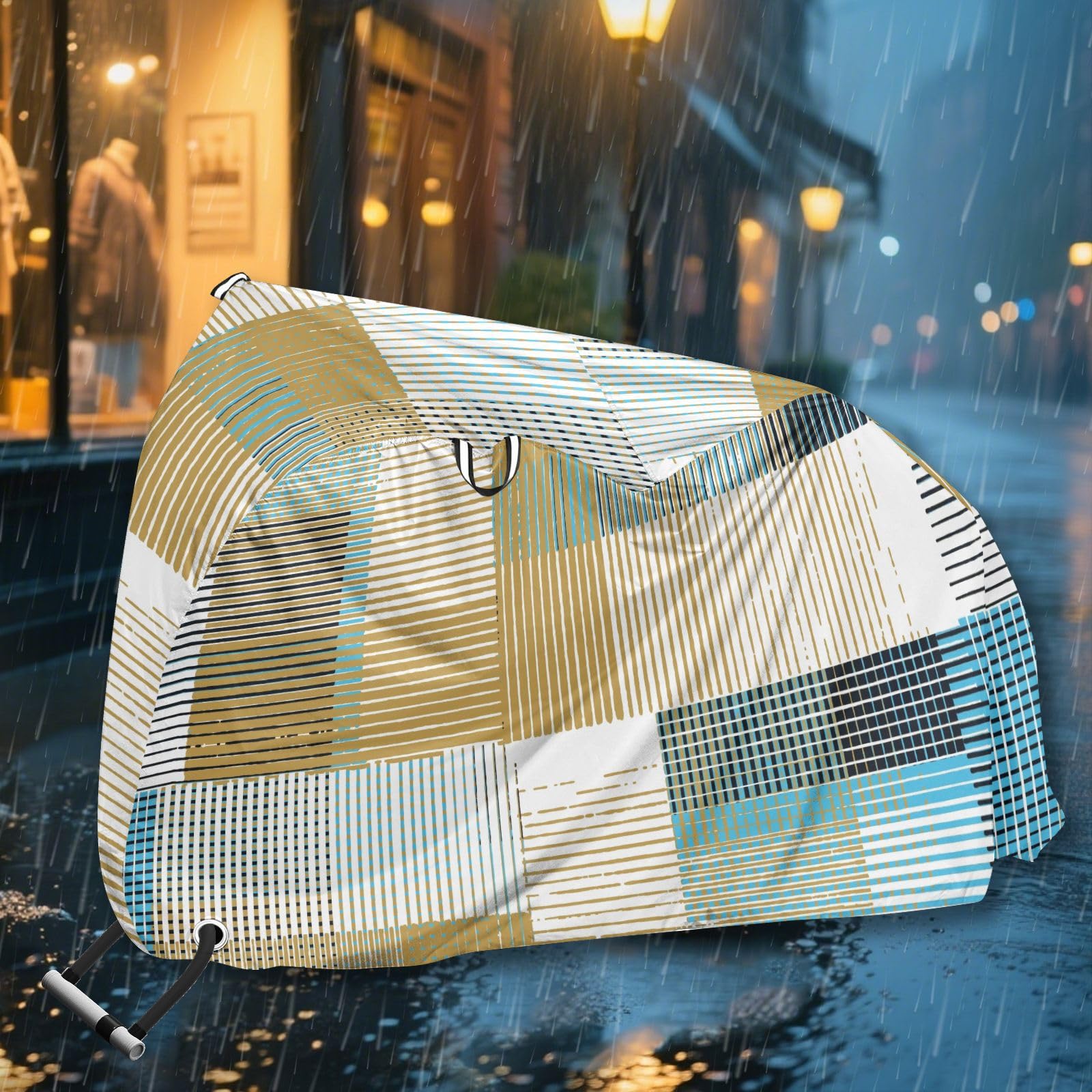 Geo Lines - Copertura per bici da esterni, resistente ai raggi UV, per bici da ginnastica