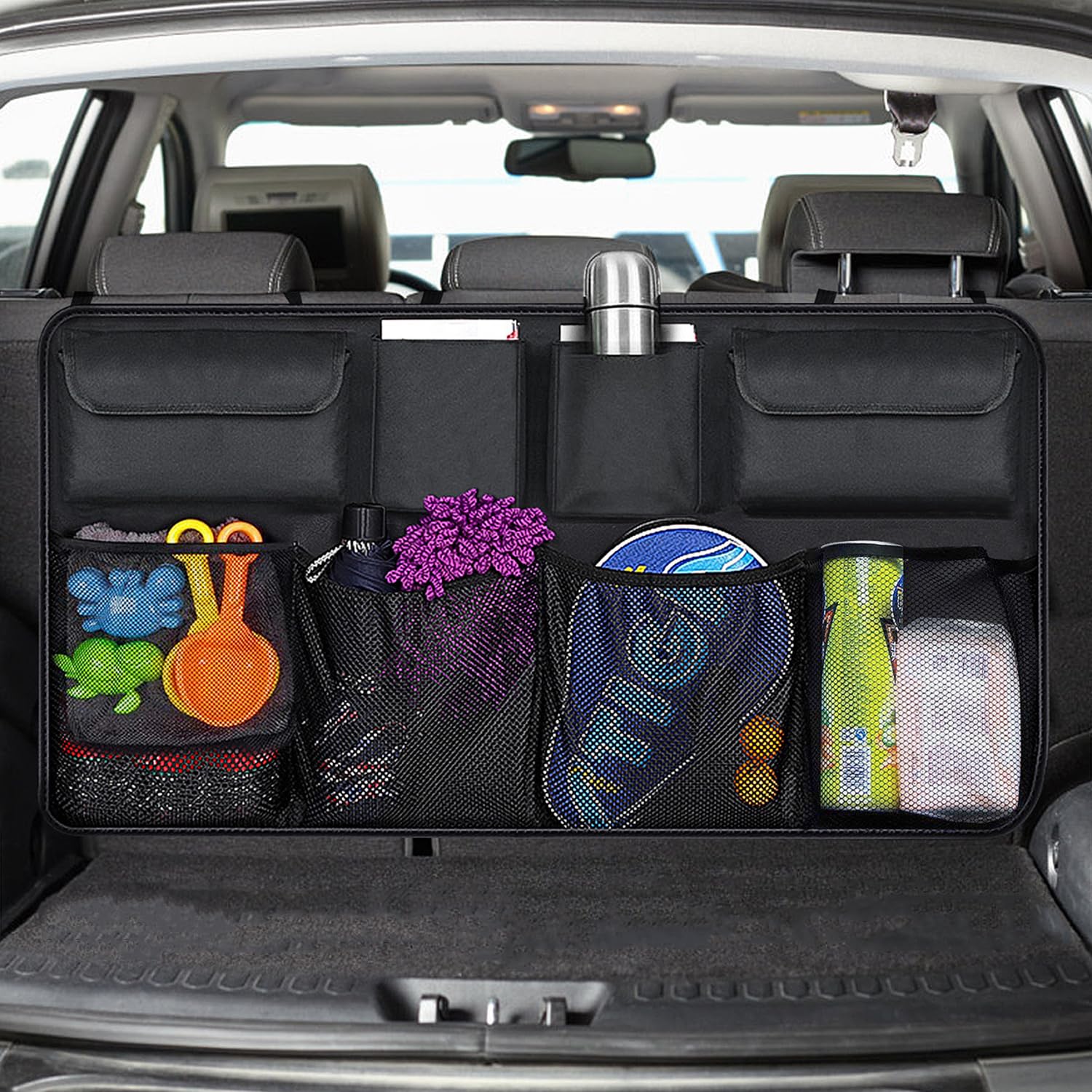 Wedslk Car Boot Organiser For Peugeot 208 E-208 2008 E-2008, Car Trunk Organizer, Rear Seat Car Organizer And Storage, Hanging Car Seat Storage Bag