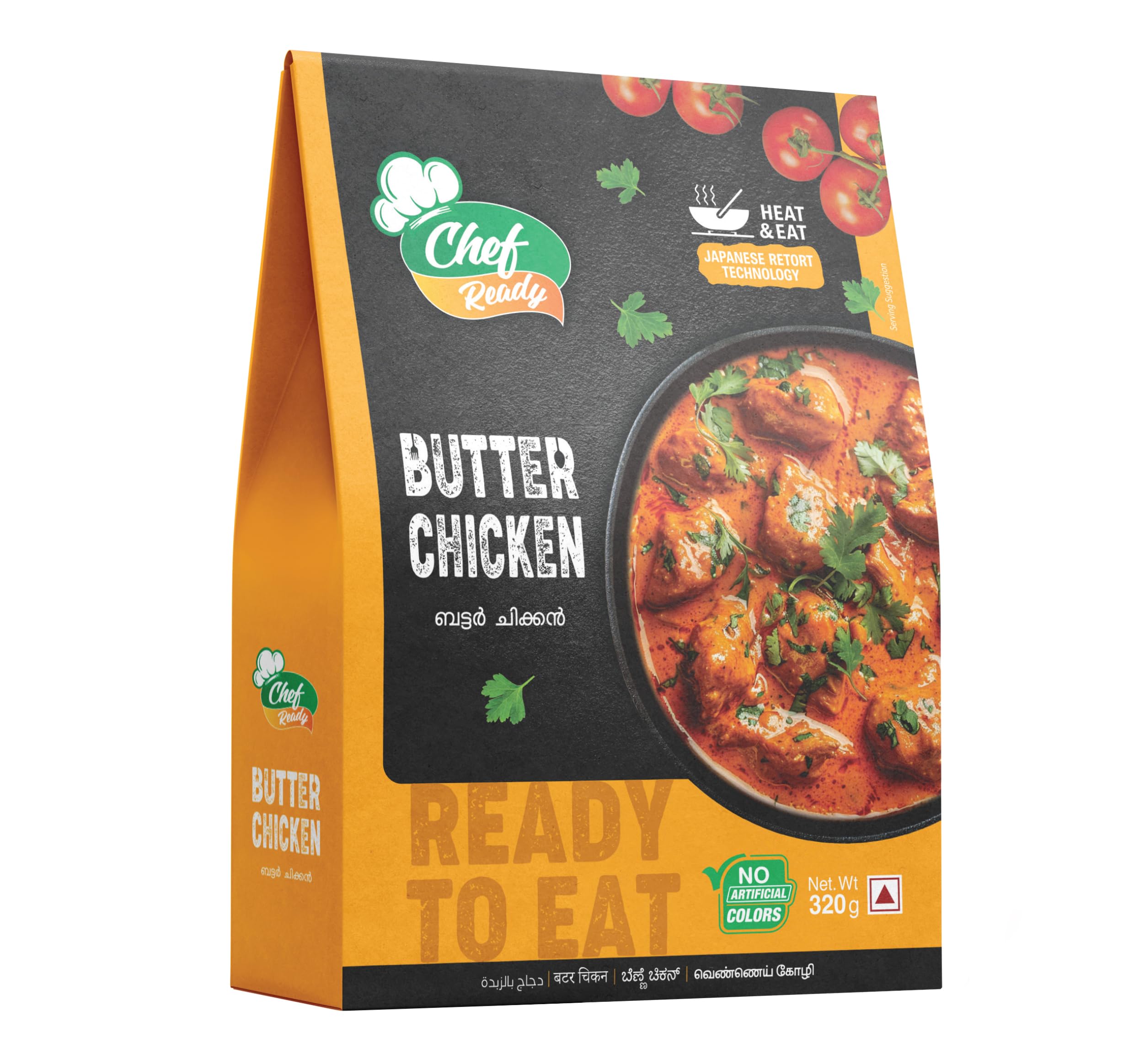 Chef Ready Butter Chicken, Ready to Eat North Indian Curry, 320g, Heat & Eat, Non-Vegetarian, Made with Cream, Cashew, Boneless Chicken-image-47