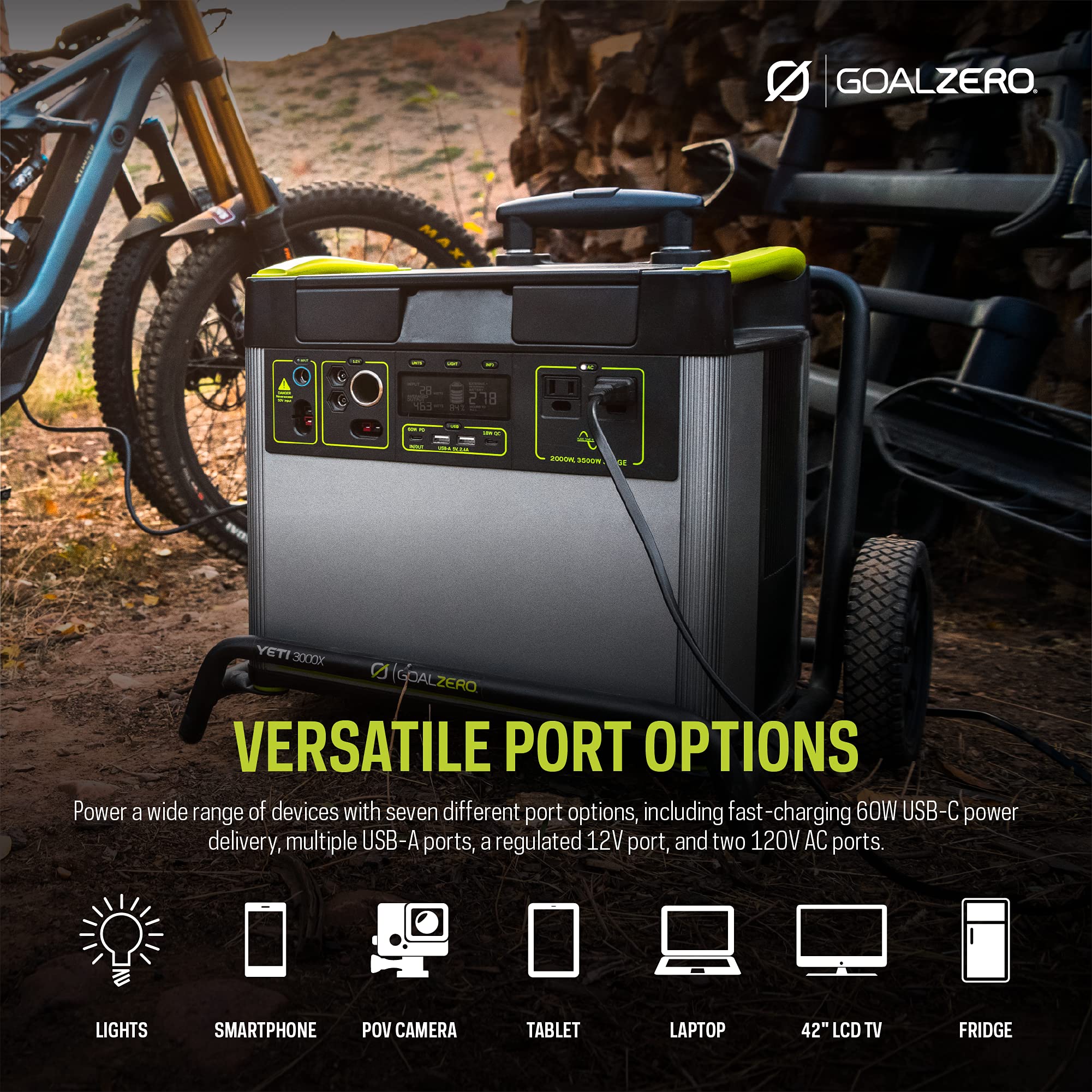 Goal Zero Yeti 3000X Portable Power Station, 2982WattHour Portable