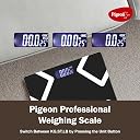 Pigeon Opal Weighing Machine for Body Weight Machine| Digital Bathroom Scale for Weight Measurement| Weighing Scale with LCD Display| 36 Months Warranty, Black, 180 Kg gallery image