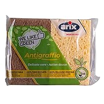 ARIX | Antigraffio Delicate Care, 2 Spugne in Cellulosa della Linea We Like Green, Eco-Friendly, Materiali 100% Riciclati e Riciclabili – Made In Italy