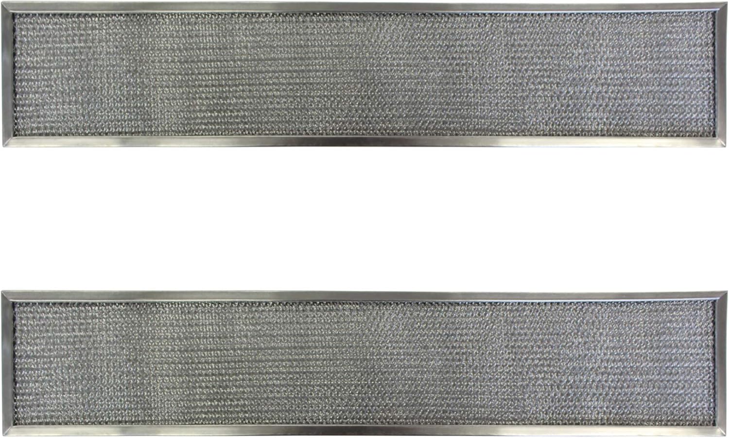 Replacement Aluminum Filters Compatible with Broan 97007355, S97007355, GE 97007355, WB02X4993, WB2X4993, Roper 97007355, Sears/Kenmore 97007355, S97007355,G-8565,RHF0409-4-7/8 X 27 X 3/8 (2-Pack)