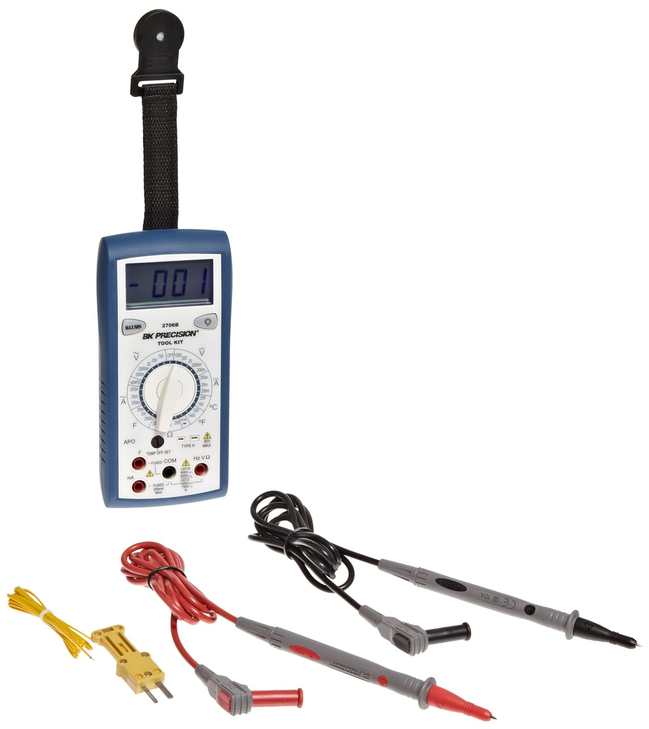 B&K Precision 2706B Manual Ranging Tool Kit Digital Multimeter with Temperature