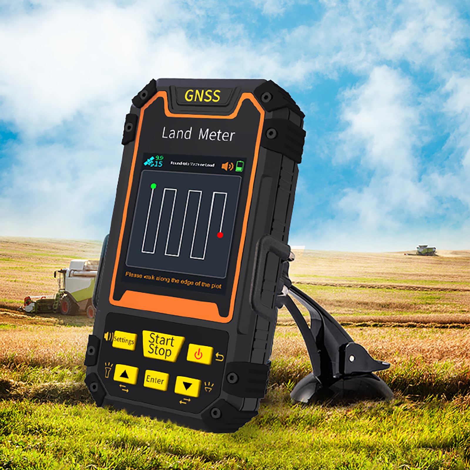 Mesure du Terrain pour La Mesure De La Distance De La Pente De La Zone, Mémètre GPS, Machine D'arpentage GPS Land Metter avec Écran Couleur