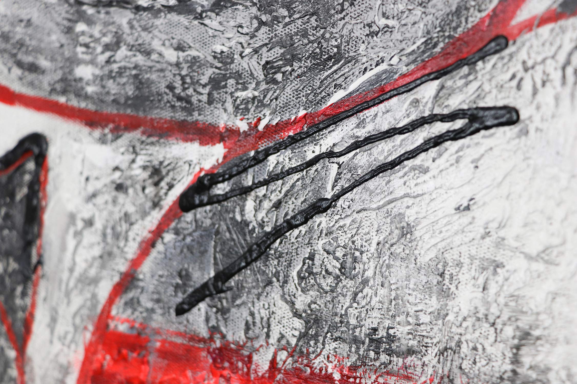 Abstrakt Acryl Gemälde auf Leinwand lustige Katzen handgemalt Wandbilder 150x50 cm