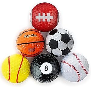 Funny Golf Balls, 6 Pack Colored Balls for Golfers