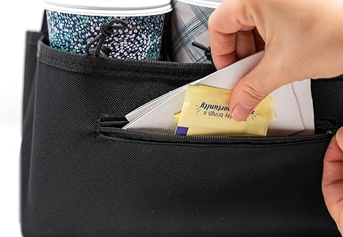 Miniatura 3 de Organizador de bebidas portátil para bebidas y portavasos de café reutilizable, bolsa plegable para 6 tazas con bolsillos organizadores, asegura de