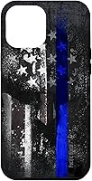 Vista 26 de Trump Police USA Flag Skull Thin Blue Line Support Case for iPhone 17