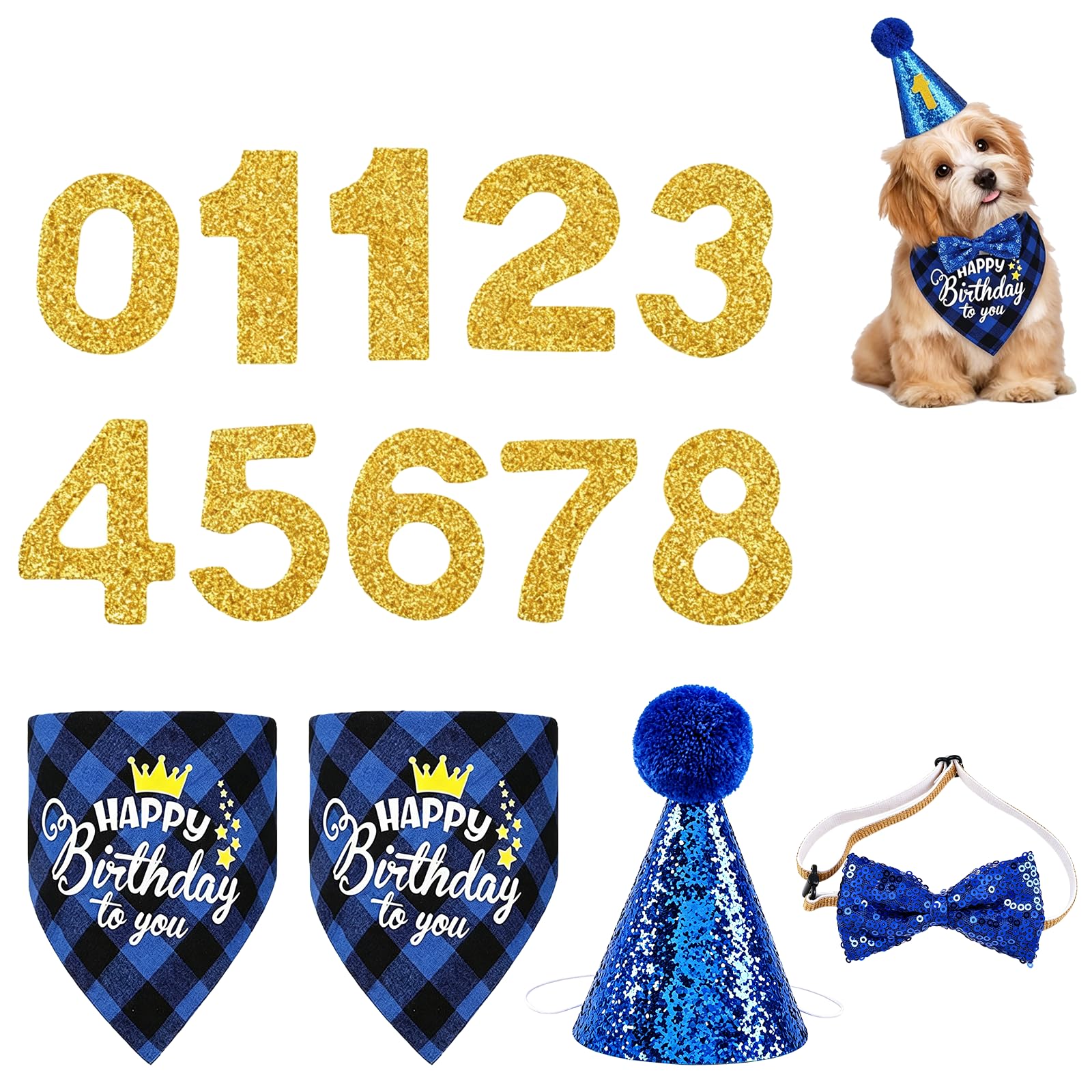 Avvchuy Dog Birthday Decorations, Reusable Cute Dogs 1st Birthday Boy for Pet Puppy Cat Birthdays Party Decorations