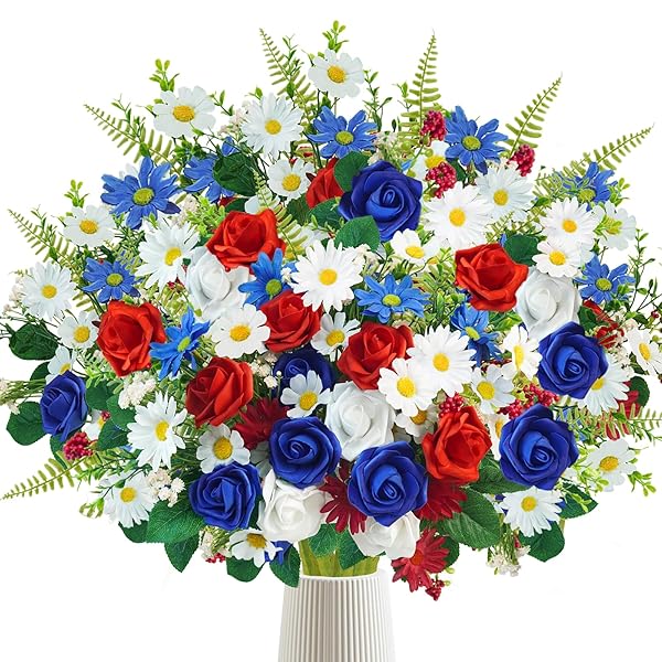 Lush Patriotic Silk Flower Bundles