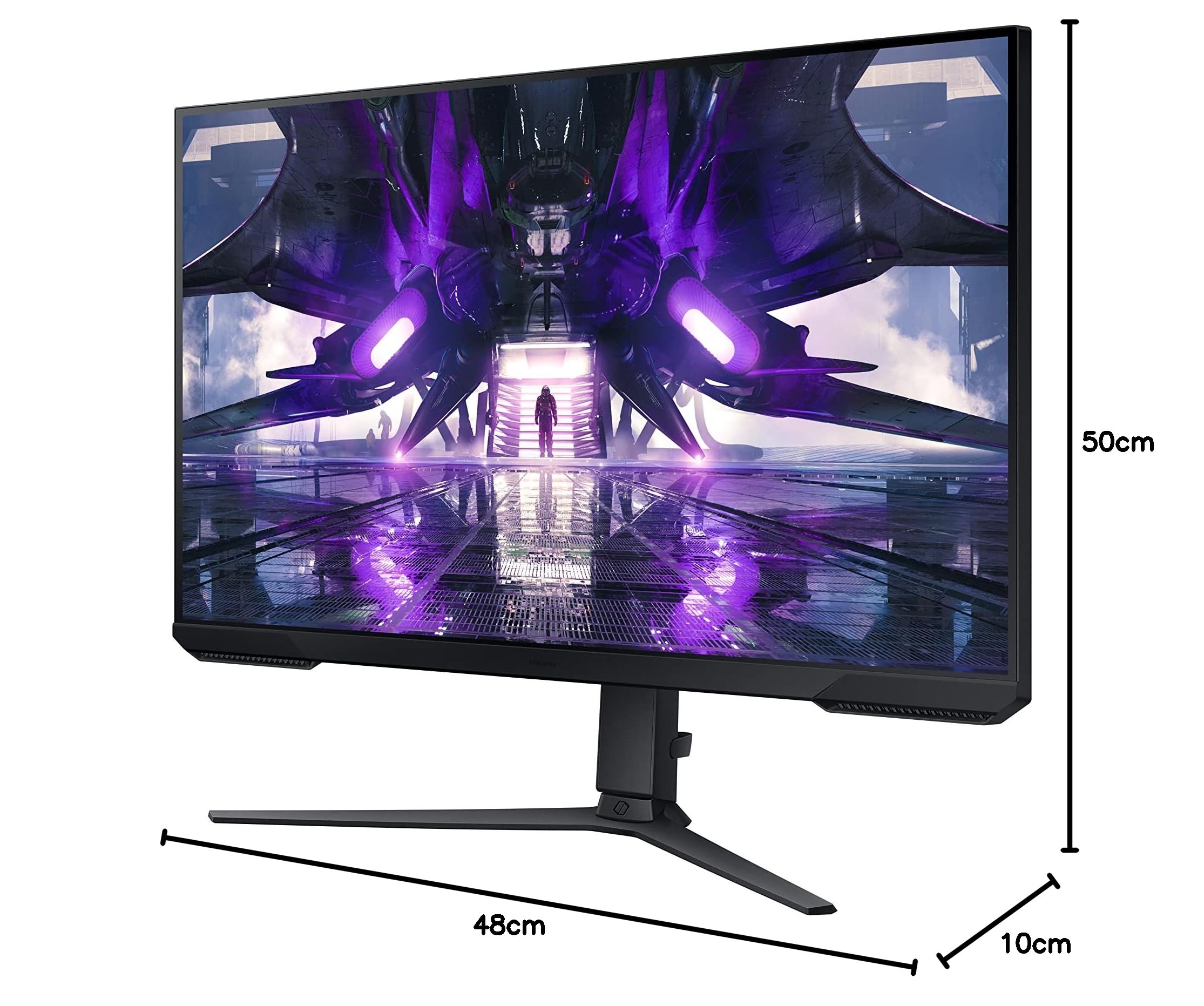 Samsung Monitor Gaming Odyssey G3 (S24AG302), Flat, 24", 1920x1080 (Full HD), VA, 144 Hz, 1 ms, FreeSync Premium, HDMI, Display Port, Ingresso Audio, HAS, Pivot, Flicker Free, Eye Saver Mode