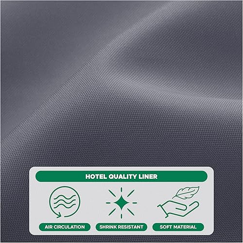 Miniatura 5 de Biscaynebay - Cortinas de ducha de tela de calidad de hotel, resistentes al agua, ojales resistentes a la corrosión, parte inferior con peso lavable