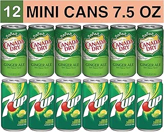 Variety Soda Drinks - 12 Pack of 7.5 Fluid Ounce Mini Cans - (6) 7Up, (6) Canada Dry Ale - coolthings.us