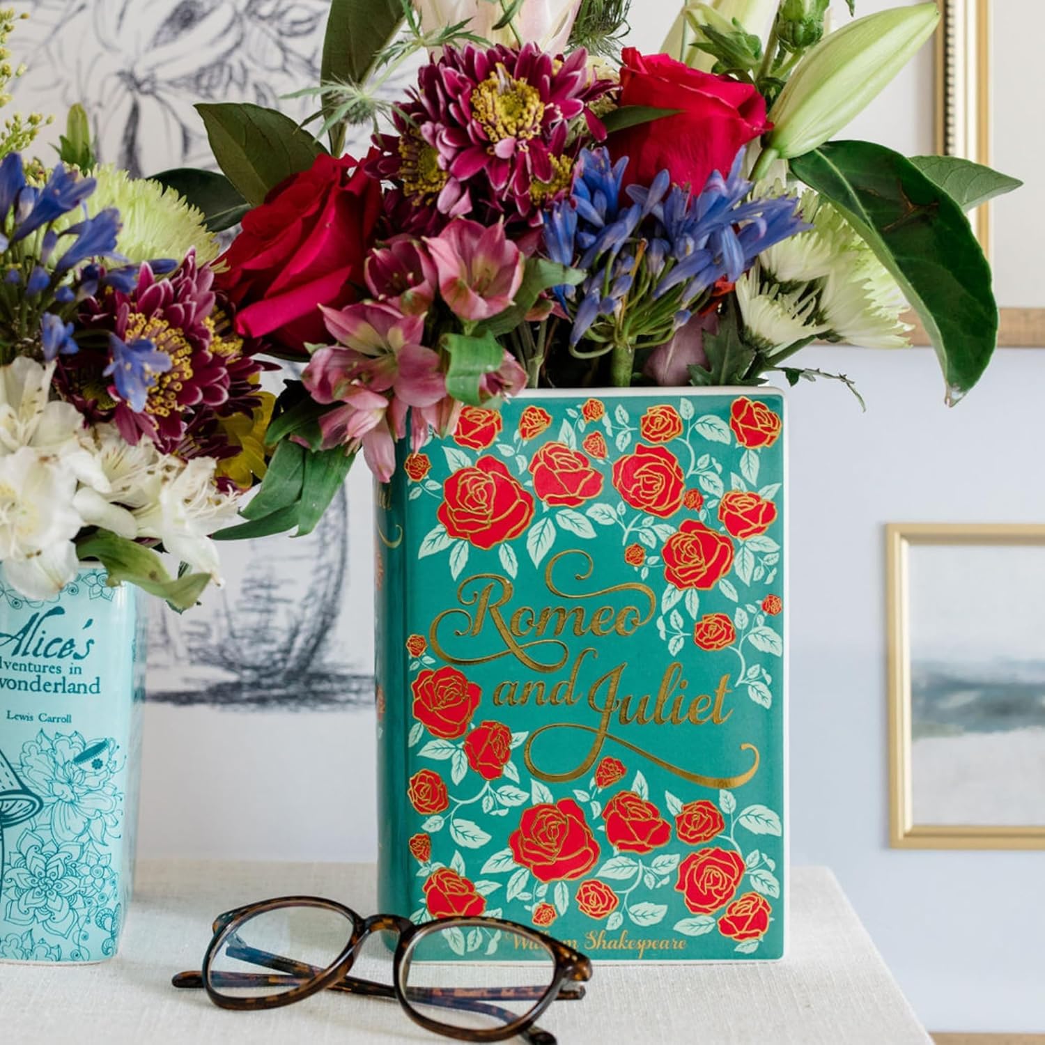 美術品 陶器 花瓶 多色装飾 約60cm 花瓶 陶器 インテリア置物 デザイン 小さい 3つセット わかさま