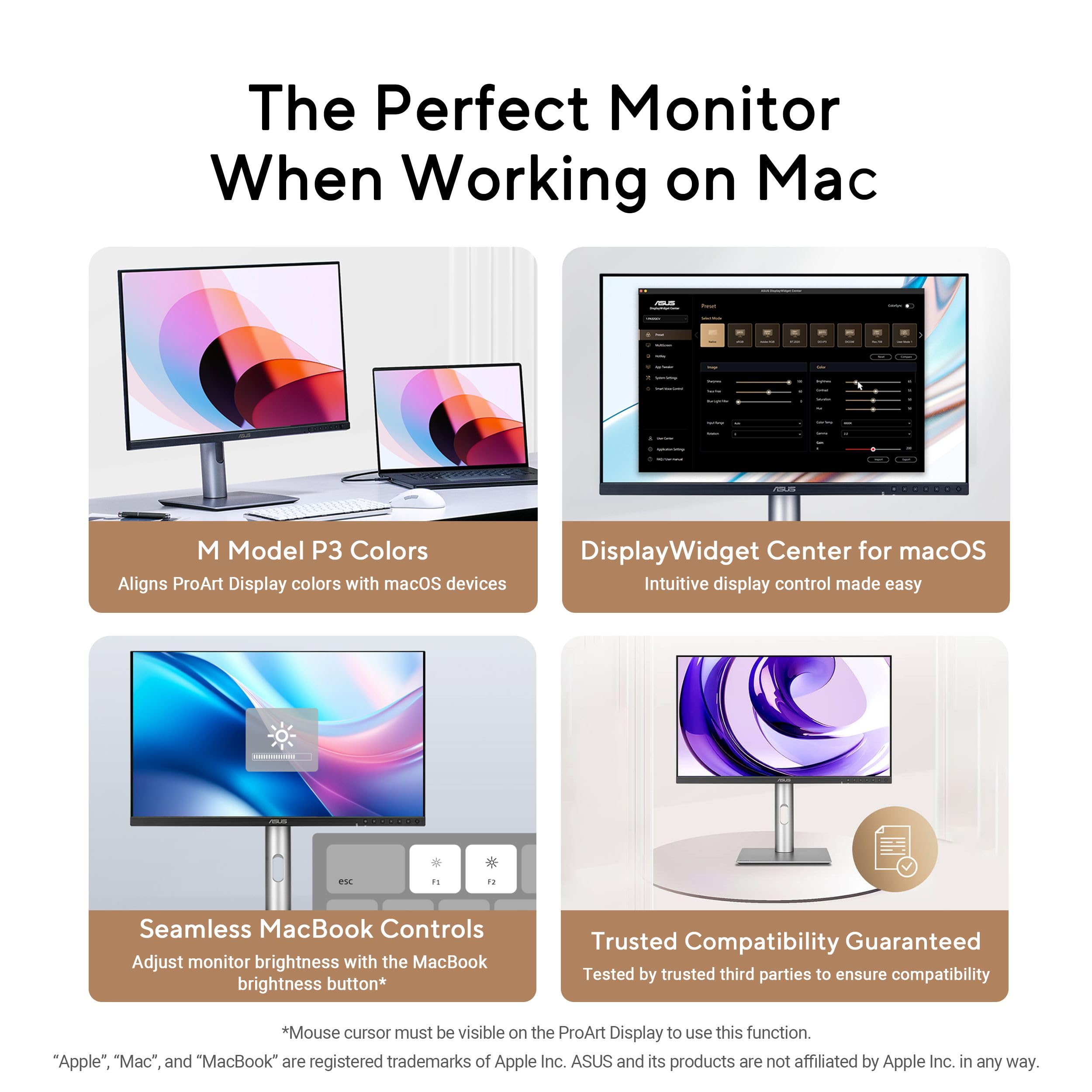 ASUS ProArt Display Monitor professionale da 24" 16:10 (PA248QFV) - IPS, WUXGA (1920 x 1200), 100% sRGB, precisione del colore ΔE < 2, verifica Calman, 100Hz, HDR-10, sincronizzazione luce, ergonomico