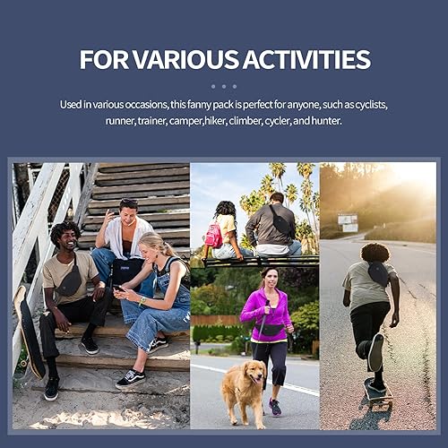Miniatura 8 de FREETOO - Cangurera con correa ajustable para hombres y mujeres para entrenamiento, viajes, correr, senderismo, ciclismo, uso casual, uso al aire