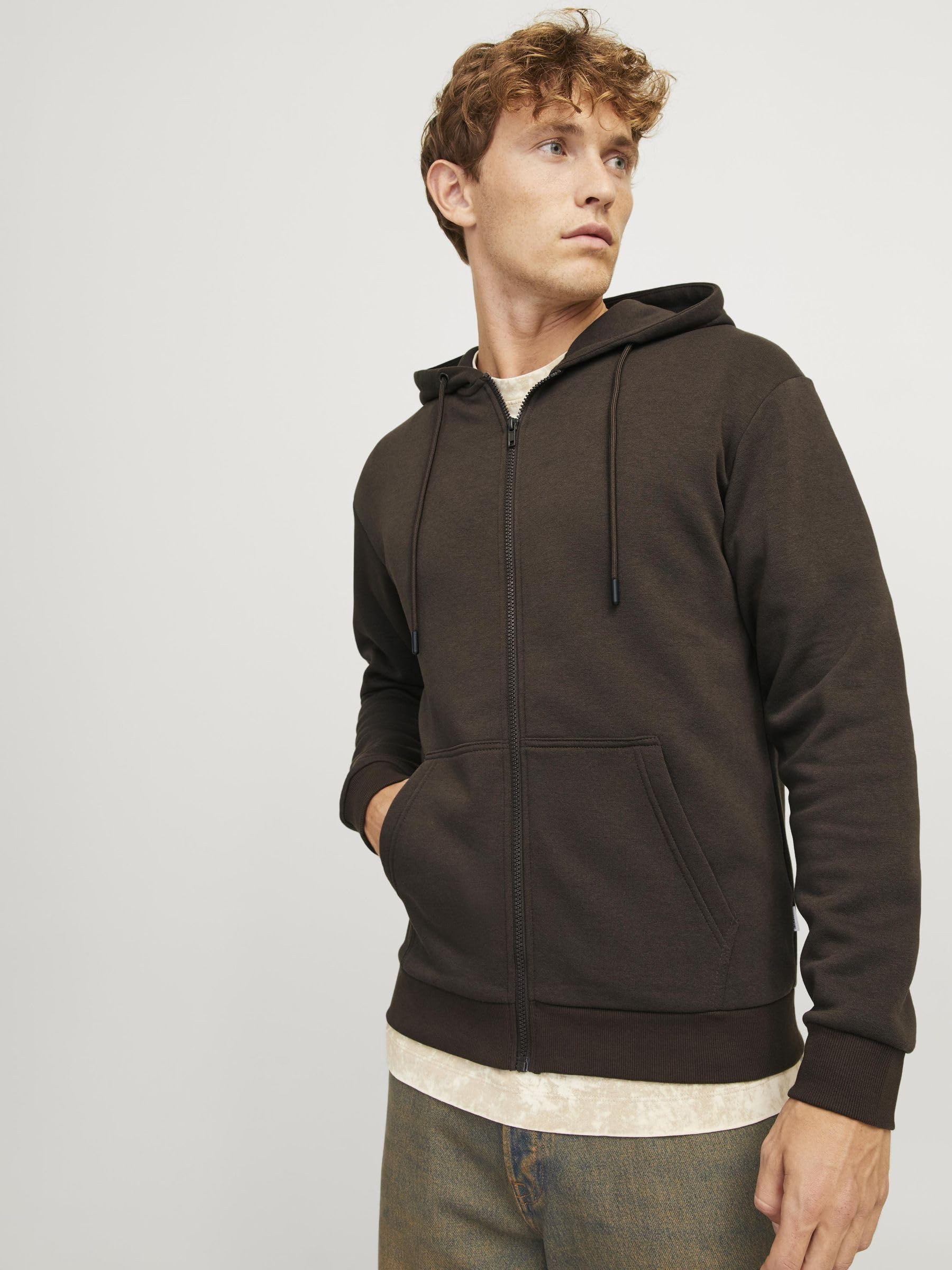 JACK & JONES Zip Hoodie Plain Zip Hoodie