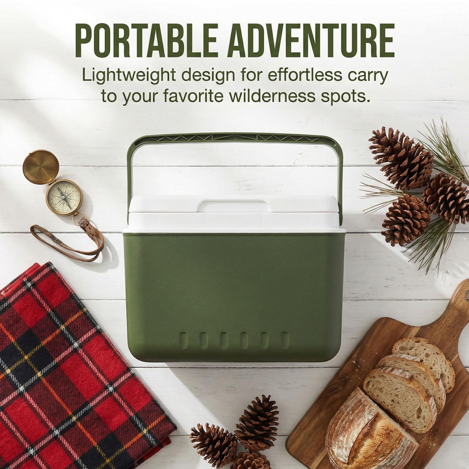 Borsa Termica Portatile 9l per Bevande e Alimenti Verde | Pe, Pp e Polistirene, Ritenzione del Ghiaccio, per Viaggi su Strada e Barbecue