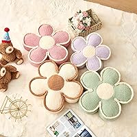 Vista 3 de Almohada en forma de flor rosa, cojín de suelo de 13.7 pulgadas, cojín de flor para sofá, sofá cama, almohada suave de margarita, cojín decorativo