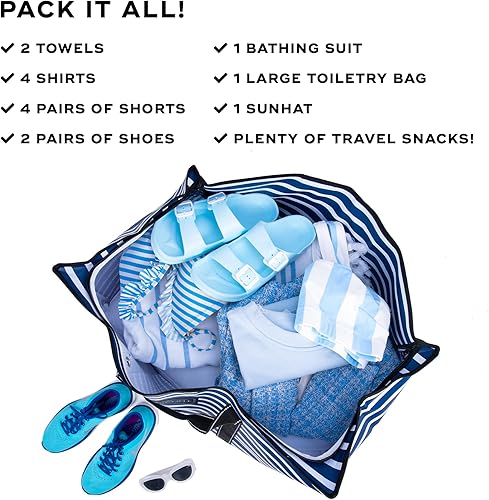 Miniatura 5 de SCOUT Bolsa de 3 niñas Bolsas de mano extra grandes para mujer con cremallera Bolsa de playa a prueba de arena, bolsa de piscina, bolsa de viaje