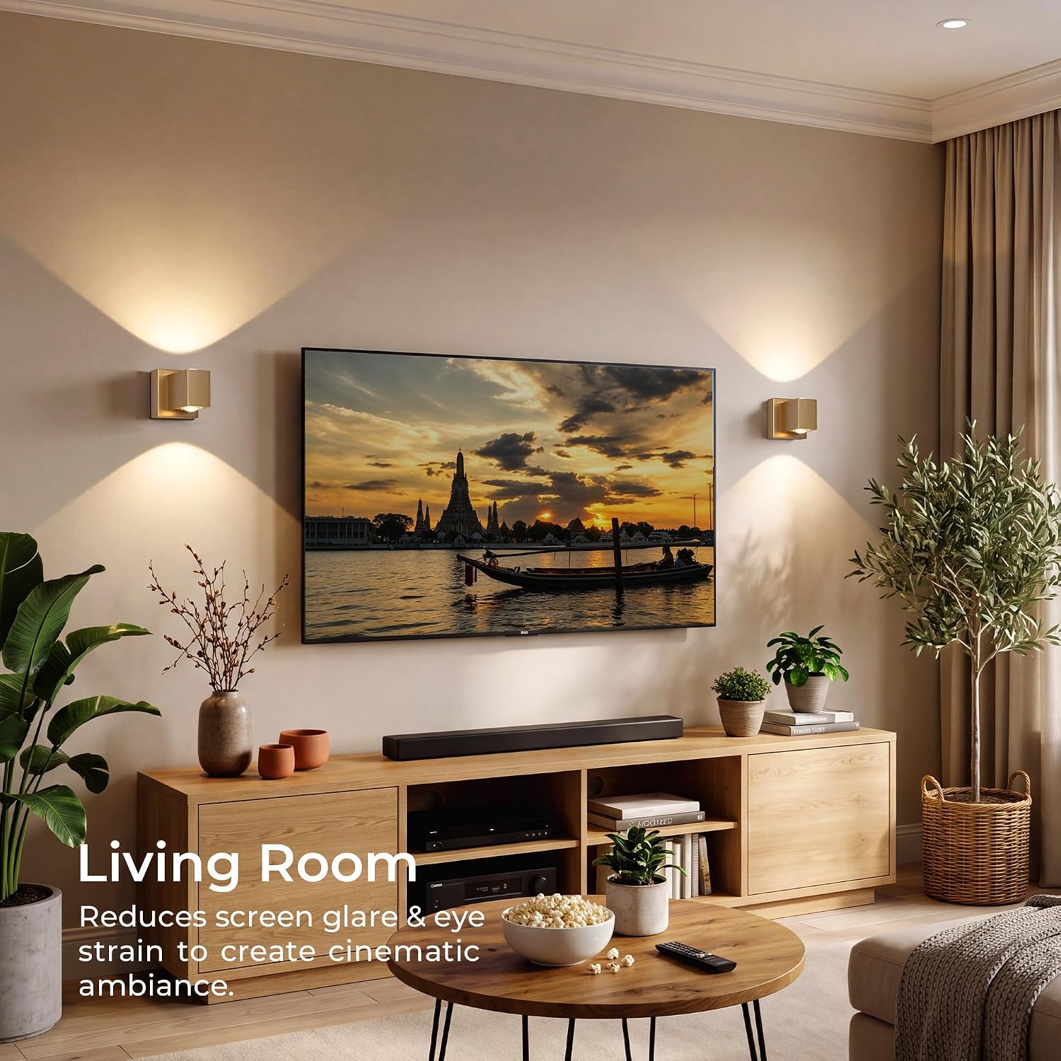 Tubicen Wall Sconce, Dimmable Wall Light Hardwired Lamp for Living Room image 3