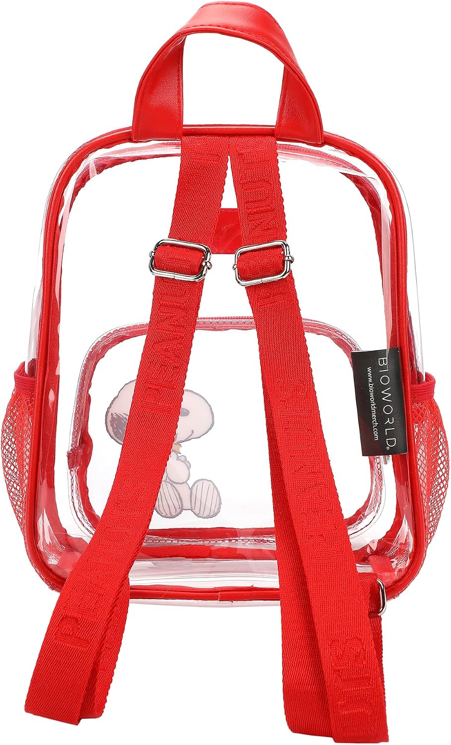 Bioworld Peanuts Snoopy & Woodstock Clear 10” Adult Mini Backpack