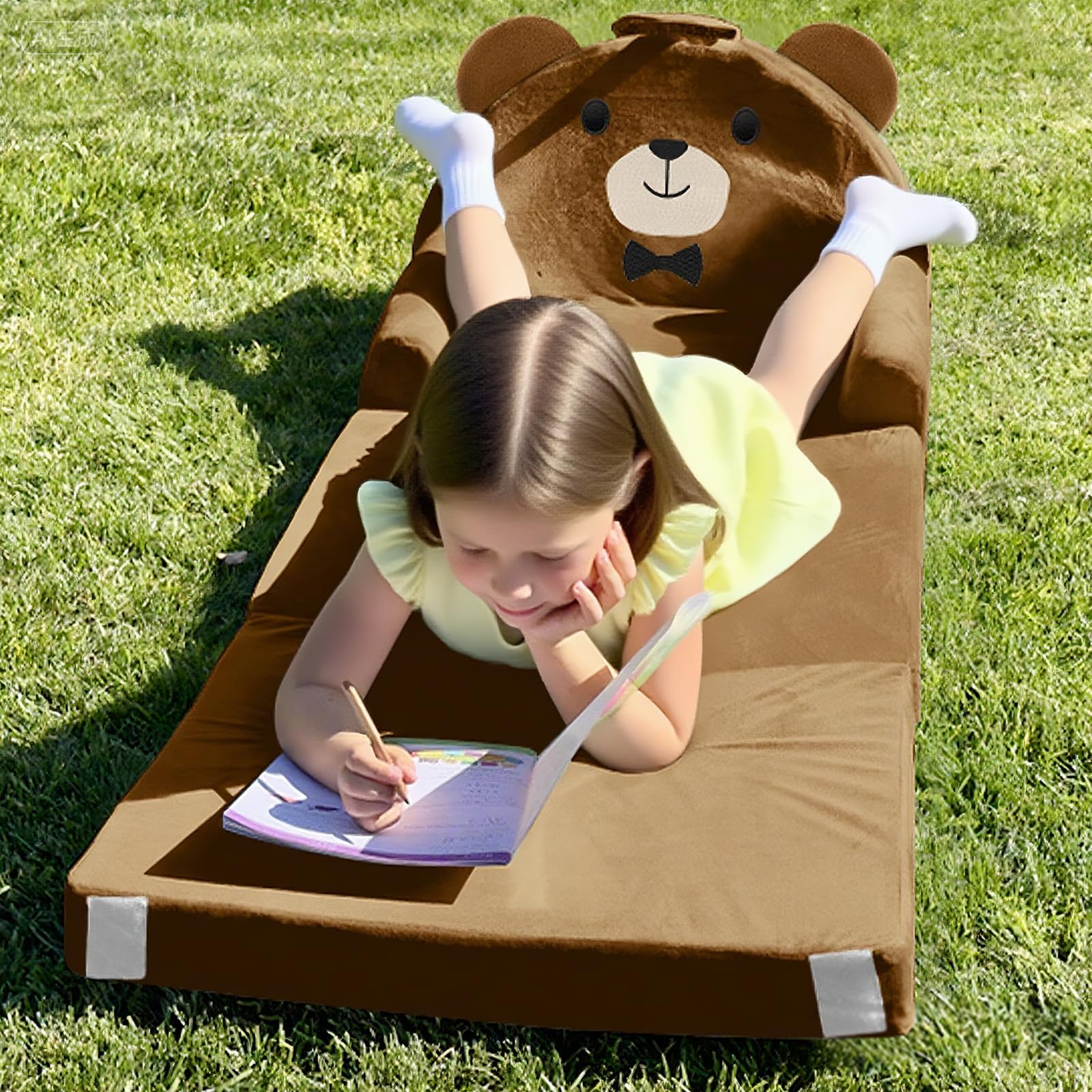 Sofá Infantil, 2 en 1 Silla Plegable para niños, 150cm Suave sofá de Terciopelo de Cristal para los niños pequeños para el Dormitorio, Sala de Estar