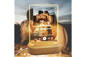 Regalos únicos para parejas de novios: placa acrílica personalizada con música y foto