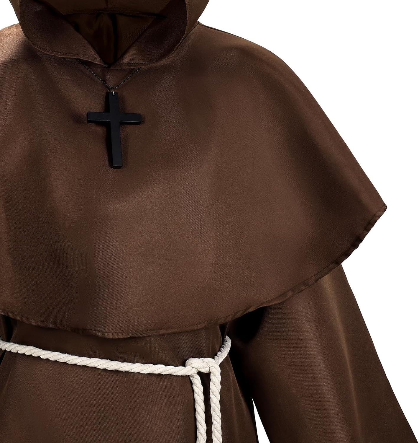 Medieval Hooded Monk Robe Costume Friar Priest Robe Cloak Renaissance Costume Men Halloween Costume Wizard Robe