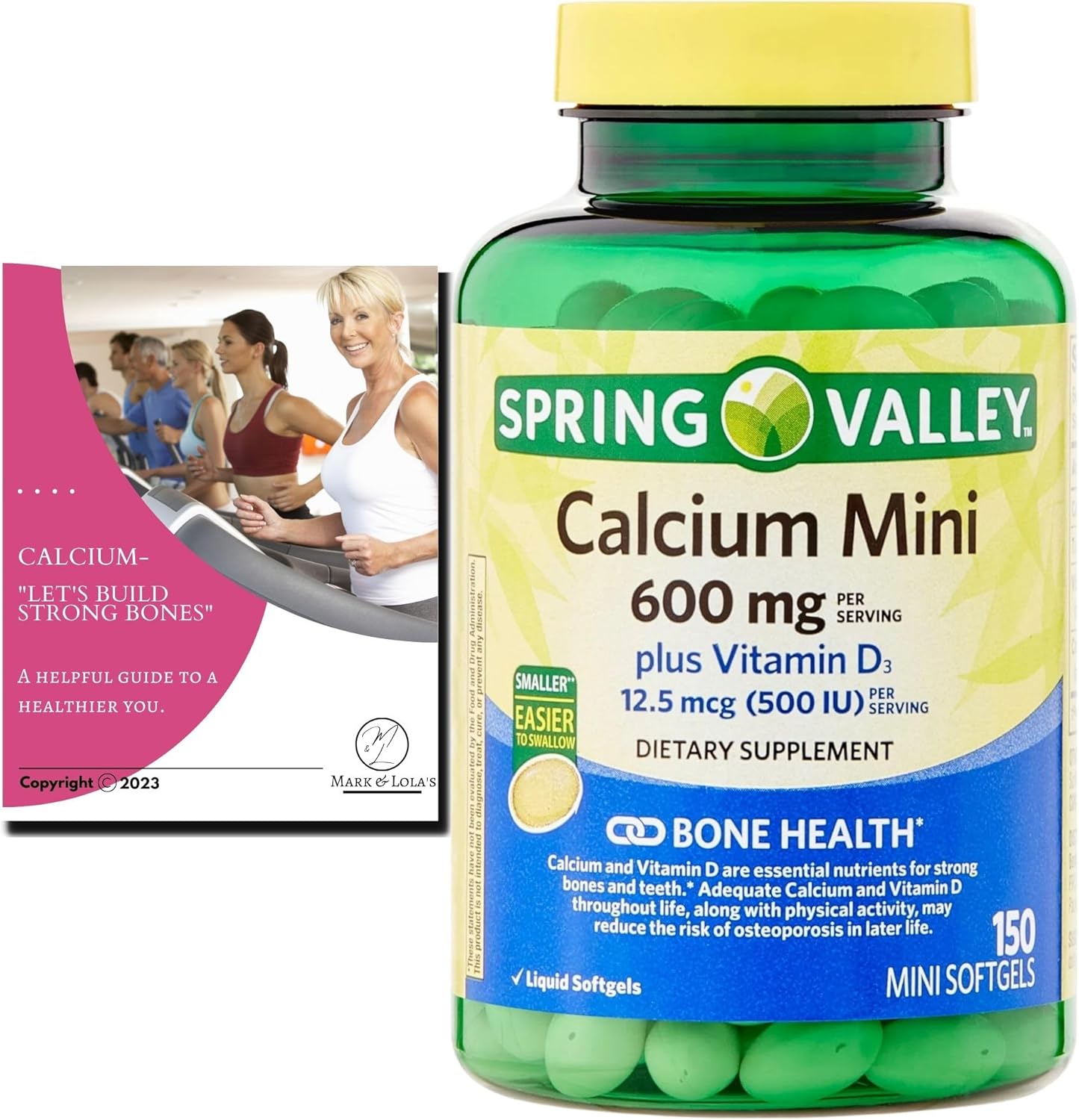 Mark and Lola's Spring Valley Calcium Mini Softgels 600mg