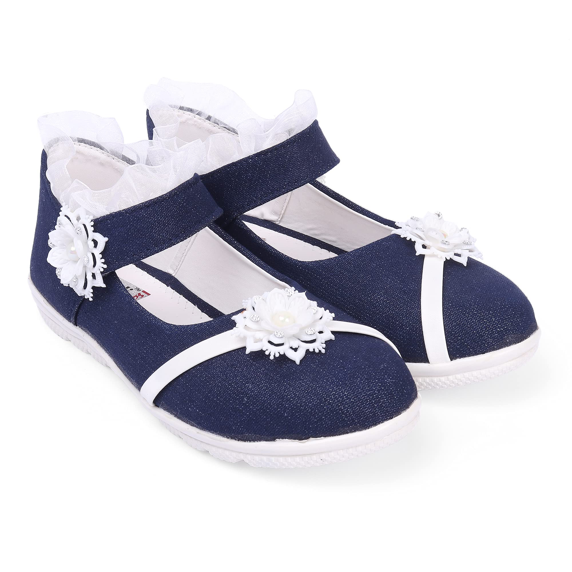 SIYA Girls Denim Flat Bellies - 2 to 10 Years Dark Blue (B09652T7QY) Amazon Price History, Amazon Price Tracker