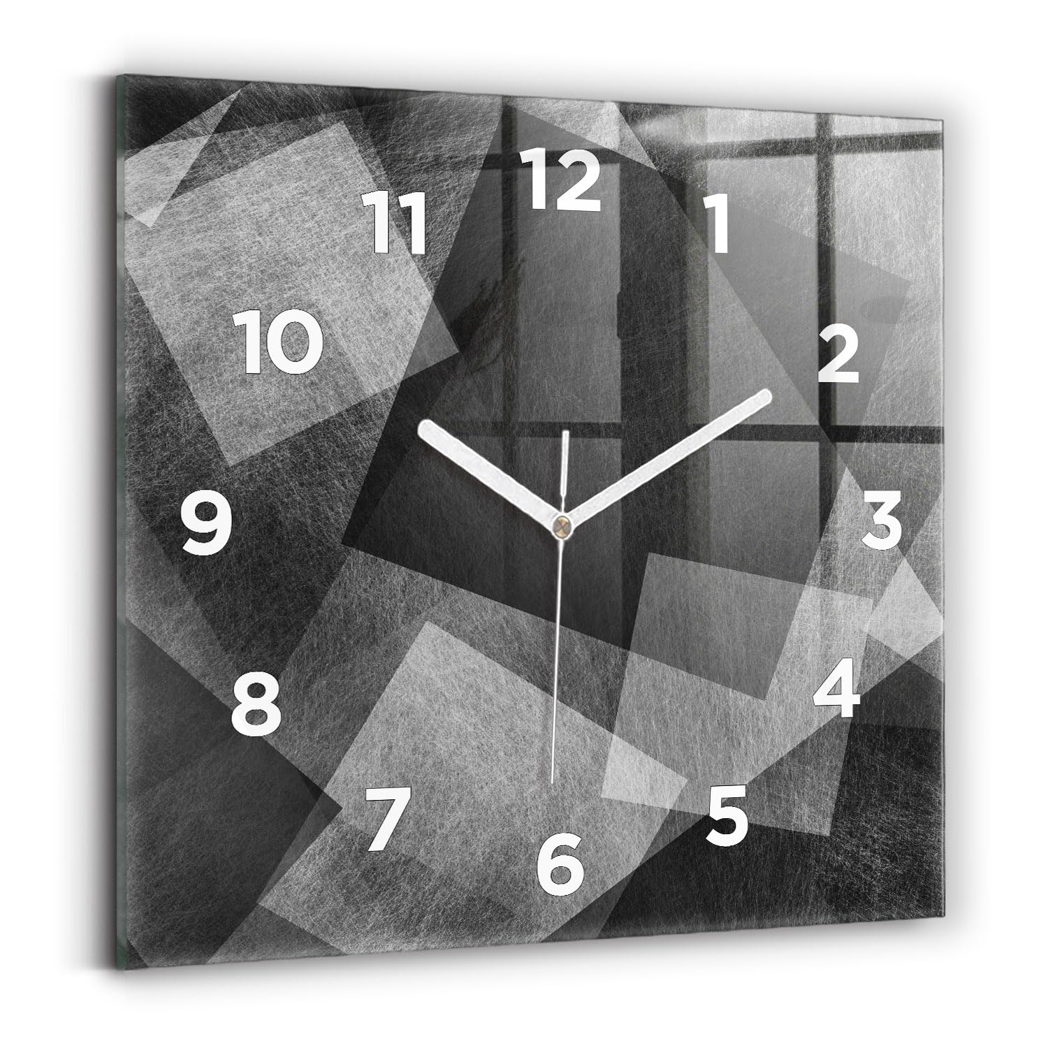 Horloge murale moderne Wallfluent carrée de qualité supérieure