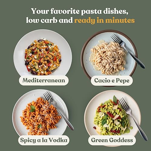 Miniatura 6 de Chef's Kiss Rotini bajo en carbohidratos  0.14 oz de carbohidratos netos, 0.74 oz de proteína  Apto para dieta cetogénica, pasta baja glucémica
