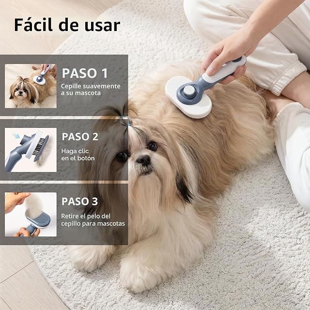 Foto 6 de 7 de Oderra Cepillo de Gato y Perro con Peine Antipulgas