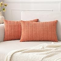 Vista 63 de MIULEE - Paquete de 2 fundas de cojín decorativas de corduroy, modernas y boho, suaves, con rayas, decoración del hogar estilo granja moderna